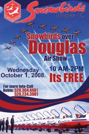 Douglas Air Show Poster featuring the Canadian Snowbirds
