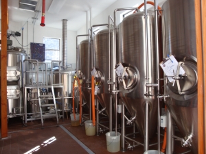 The brewing room at Old Bisbee Brewing Company. Photo (c) Victor Winquist